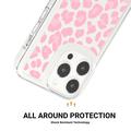 iPhone 15 Pro Fashion TPU-deksel - Rosa leopard