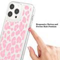 iPhone 15 Pro Fashion TPU-deksel - Rosa leopard