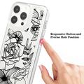 iPhone 15 Pro Fashion TPU-deksel - rosa konturer