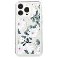 iPhone 15 Pro Fashion TPU-deksel - hvite blomster