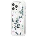 iPhone 15 Pro Fashion TPU-deksel - hvite blomster