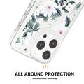 iPhone 15 Pro Fashion TPU-deksel - hvite blomster