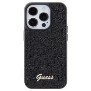 iPhone 15 Pro Guess Disco Metal Script Logo Deksel - Svart