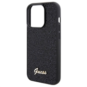 iPhone 15 Pro Guess Disco Metal Script Logo Deksel - Svart