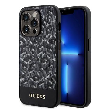 iPhone 15 Pro Guess G Cube Mag-deksel - Svart