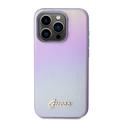 iPhone 15 Pro Guess Iridescent Metal Script Hybrid-deksel