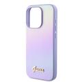 iPhone 15 Pro Guess Iridescent Metal Script Hybrid-deksel