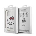 iPhone 15 Pro Hello Kitty IML Kitty Hode-deksel - Hvit