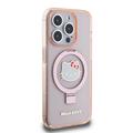 iPhone 15 Pro Hello Kitty IML Ringstand Glitter MagSafe-deksel - Pink