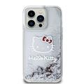 iPhone 15 Pro Hello Kitty Liquid Glitter Charms-deksel - Gjennomsiktig