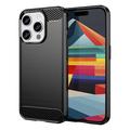 iPhone 15 Pro Max Børstet TPU Deksel - Karbonfiber