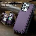 iPhone 15 Pro Max Caseme C22-etui RFID-kortlommebok - lilla