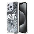 iPhone 15 Pro Max DKNY Liquid Glitter Arch Logo Deksel - Svart