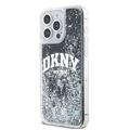 iPhone 15 Pro Max DKNY Liquid Glitter Arch Logo Deksel - Svart