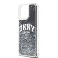 iPhone 15 Pro Max DKNY Liquid Glitter Arch Logo Deksel - Svart