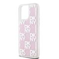 iPhone 15 Pro Max DKNY Liquid Glitter Checkered Pattern Deksel - rosa