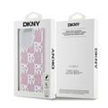 iPhone 15 Pro Max DKNY Liquid Glitter Checkered Pattern Deksel - rosa