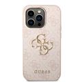 iPhone 15 Pro Max Guess 4G Big Metal Logo Hybrid-deksel - Rosa