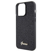 iPhone 15 Pro Max Guess Disco Metal Script Logo Deksel - Svart