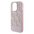 iPhone 15 Pro Max Guess G Cube Mag-deksel - Rosa