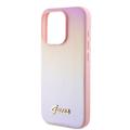 iPhone 15 Pro Max Guess Iridescent Metal Script Hybrid-deksel