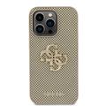 iPhone 15 Pro Max Guess Perforert 4G-glitterlogo Deksel - Gull