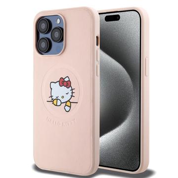 iPhone 15 Pro Max Hello Kitty Kitty Asleep MagSafe-deksel - Rosa