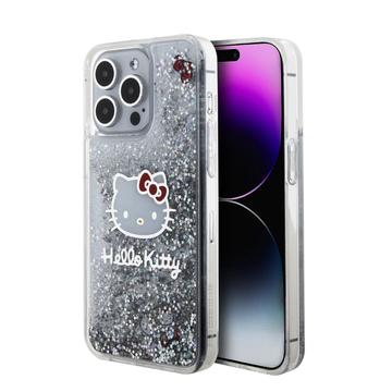 iPhone 15 Pro Max Hello Kitty Liquid Glitter Charms-deksel - Gjennomsiktig