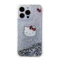 iPhone 15 Pro Max Hello Kitty Liquid Glitter Charms-deksel - Gjennomsiktig