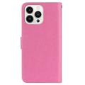 iPhone 15 Pro Max Uggle Rhinestone Lommebok-deksel - Varm Rosa