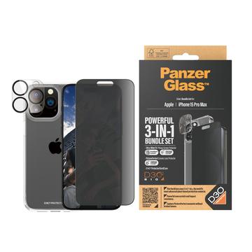 iPhone 15 Pro Max PanzerGlass Privacy 3-i-1-pakke