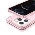 iPhone 15 Pro Max Stylish Glitter Series Hybrid-deksel - Rosa