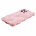 iPhone 15 Pro Max Wavy Edge Candy Bubbles TPU-deksel med bølget kant - rosa