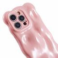 iPhone 15 Pro Max Wavy Edge Candy Bubbles TPU-deksel med bølget kant - rosa