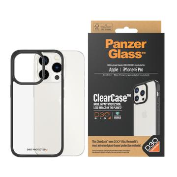 iPhone 15 Pro PanzerGlass ClearCase D3O Bio Deksel - svart / klar