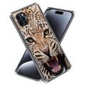 iPhone 15 Pro Stilig Ultra-Slim TPU-deksel - Leopard