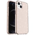 iPhone 15 Stylish Glitter Series Hybrid-deksel - Gull