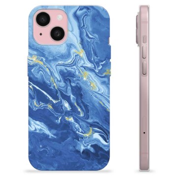 iPhone 15 TPU-deksel - Fargerik Marmor