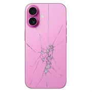 iPhone 16 Bakdeksel reparasjon - Kun Glass - Rosa