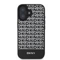 iPhone 16 DKNY Repeat Pattern Bottom Stripe Deksel - MagSafe-kompatibel - Svart