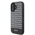 iPhone 16 DKNY Repeat Pattern Bottom Stripe Deksel - MagSafe-kompatibel - Svart