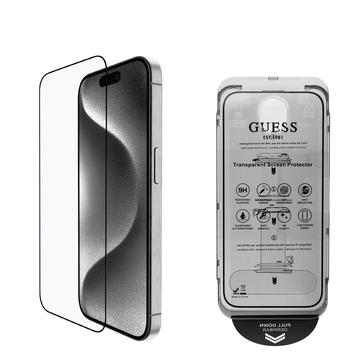 iPhone 16 Guess 2.5D Beskyttelsesglass - 9H - svart kant