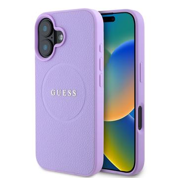 iPhone 16 Guess Grained Classic Logo Hybrid-deksel - MagSafe-kompatibel