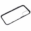 iPhone 16 Magnetisk Deksel med Herdet Glass - Privacy - Svart