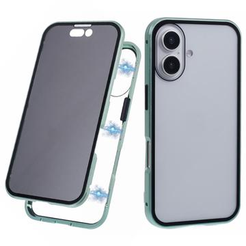 iPhone 16 Magnetisk Deksel med Herdet Glass - Privacy