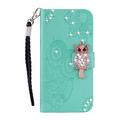 iPhone 16 Ugle Rhinestone Lommebok-deksel med rhinestone