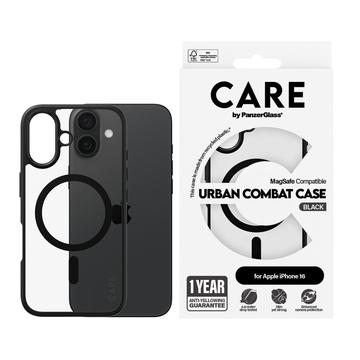 iPhone 16 PanzerGlass Care Urban Combat-deksel - MagSafe-kompatibel - Svart