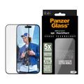 iPhone 16/15 PanzerGlass Ceramic Protection Ultra-Wide Fit EasyAligner Skjermbeskyttere Panzerglass - 9H - svart kant