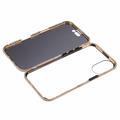 iPhone 16 Plus Magnetisk Deksel med Herdet Glass - Privacy - Gull