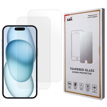 iPhone 16 Plus Saii 3D Premium Skjermbeskyttere Panzerglass - 2 Stk.